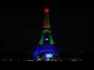 Eiffel Tower lights up in support of Orlando victims