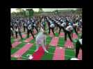 Indian PM leads mass World Yoga Day workout