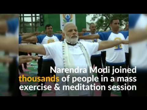 India's Modi strikes a pose on International Yoga Day