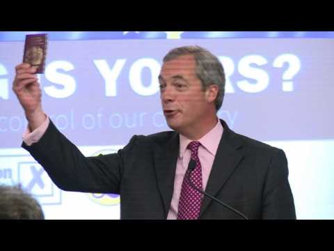 UKIP's Nigel Farage makes final push for Brexit