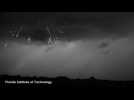 Lightning storm captured in slow motion video