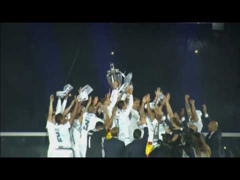 Real Madrid celebrate Champions League victory