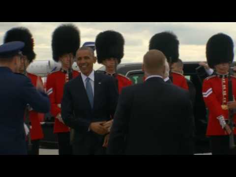 Obama arrives in Ottawa for "Three Amigos" summit