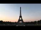 Sun rises on the Eiffel Tower on French election day