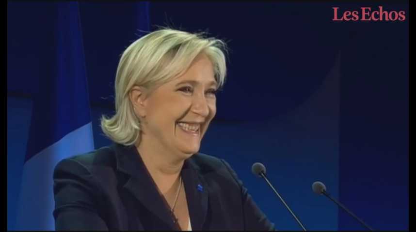 Illustration pour la vidéo Marine Le Pen salue un résultat "historique" et appelle les Français à "saisir cette opportunité"