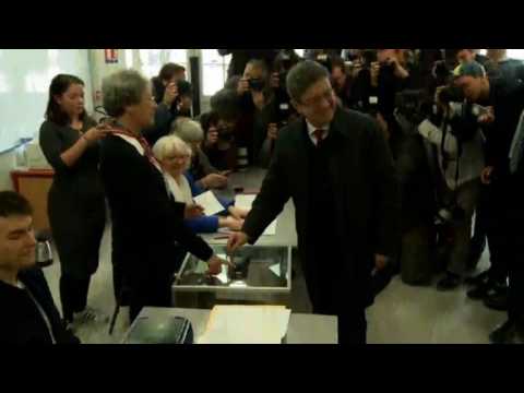 France: Far-left candidate Melenchon casts his vote