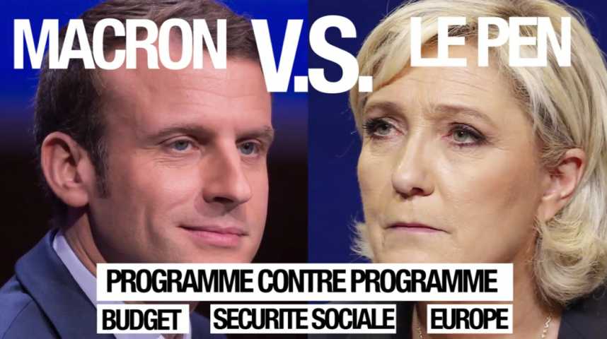 Illustration pour la vidéo Macron vs Le Pen : l'Europe, programme contre programme