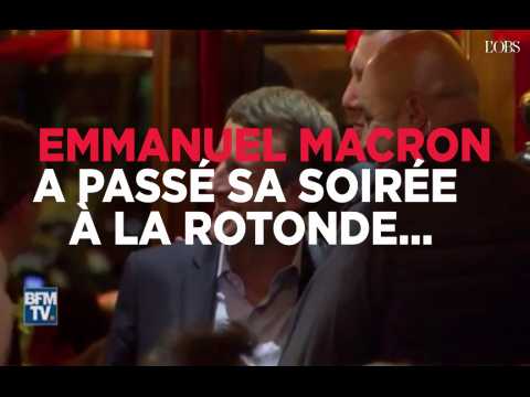 Emmanuel Macron célèbre sa victoire à la Rotonde