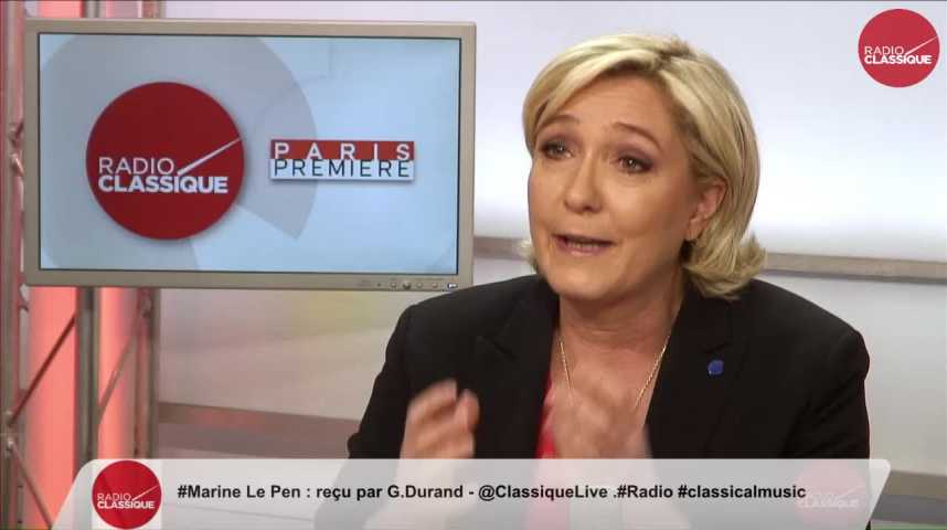 Illustration pour la vidéo "Je ne ferai rien contre l'avis des français" Marine Le Pen (12/04/2017)