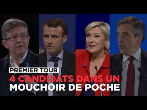 Premier tour : Macron, Le Pen, Fillon, Mélenchon dans un mouchoir de poche