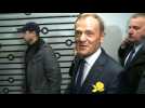 EU's Tusk in Warsaw as witness in spy case - Label : AFPTV - First images - Category : News