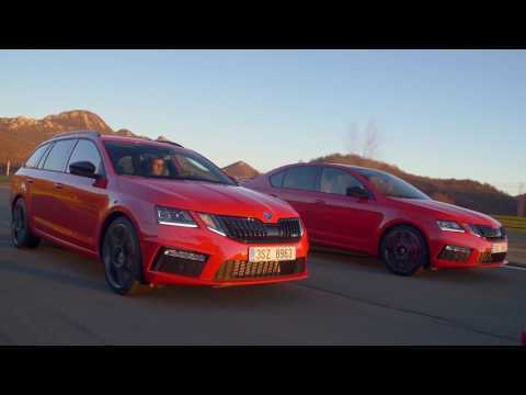 Skoda Octavia RS Coupe and Combi Driving Video | AutoMotoTV