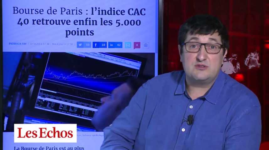 Illustration pour la vidéo Bourse de Paris : l’indice CAC 40 retrouve enfin les 5.000 points