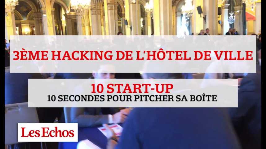 Illustration pour la vidéo Hacking de l'Hôtel de Ville: 10 Start-up, 10 pitchs, 10 secondes