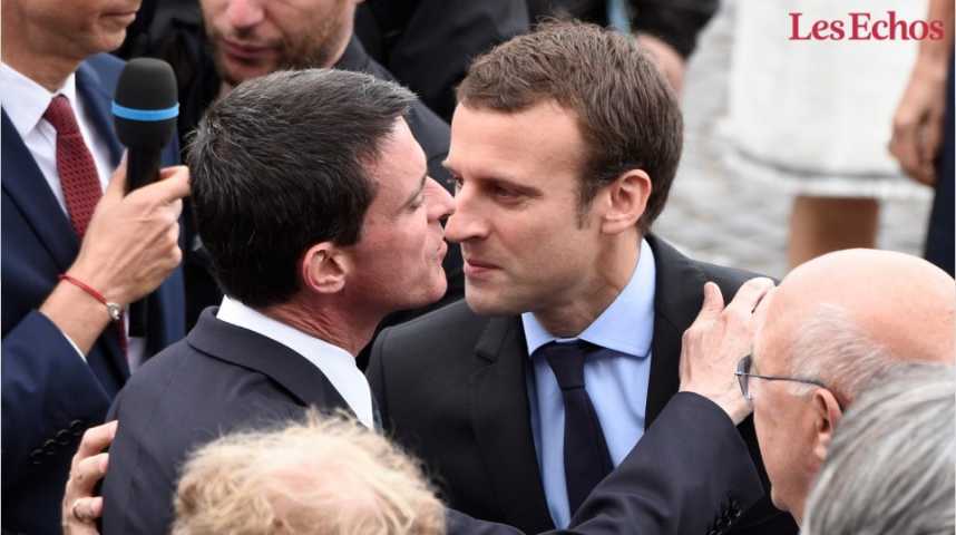 Illustration pour la vidéo Valls soutient Macron : les réactions en tweets