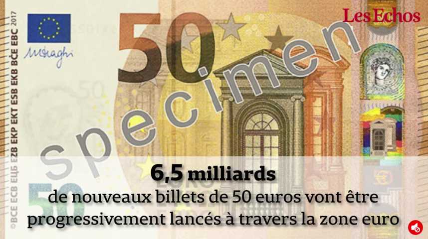 Illustration pour la vidéo Un nouveau billet de 50 euros pour faire face aux contrefaçons