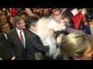 Man dumps flour on France's Fillon at rally - Label : AFPTV - First images - Category : News