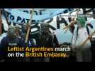Argentine leftists protest against UK military exercises in Falkland Islands