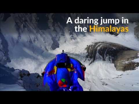 Russian daredevil BASE jumps in the Himalayas
