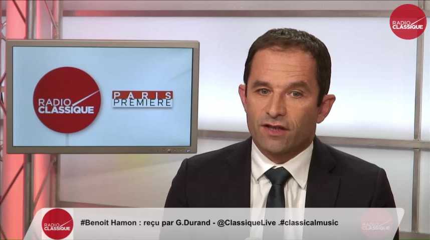 Illustration pour la vidéo "François Hollande a rompu le pacte qu'il avait avec ses électeurs" Benoit Hamon (15/11/2016)