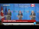 Canadian PM Justin Trudeau speaks at CETA  press conference