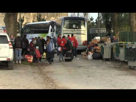 Calais: woman and children bussed to shelters