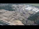 Aerial images of razed Calais 'Jungle' camp