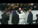 Pope Francis greets faithful in Sweden