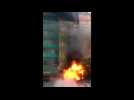 Amateur video shows blaze that killed thirteen people