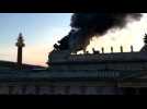 Austrian parliament's roof catches fire, damage limited