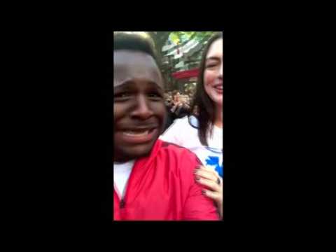 Fan overwhelmed as Anne Hathaway sings him Happy Birthday
