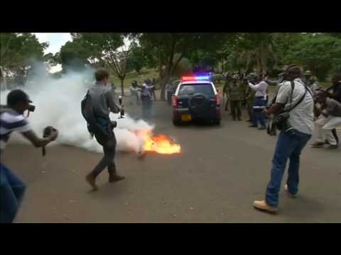 Tear gas and beatings as police clash with Kenya protesters