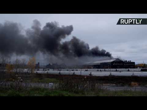 Black Smoke Rises Over Lackawanna as Fire Rocks former NY Steel Plant