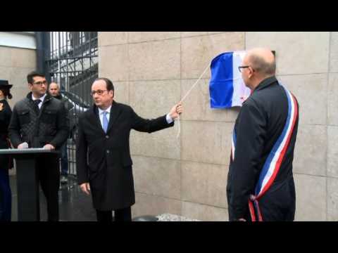 Hollande begins Paris attacks commemorations at stadium
