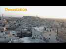 Drone footage shows Aleppo destruction