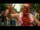 Zombies roam Mexico City for a good cause