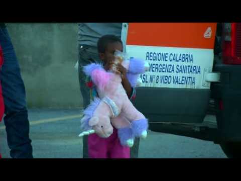 Rescued migrants arrive in Italy