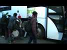 First bus of Calais migrants leaves camp - Label : AFPTV - First images - Category : News