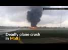 Plane crashes in Malta after take-off