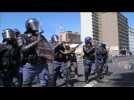 South African police clash with protesting students
