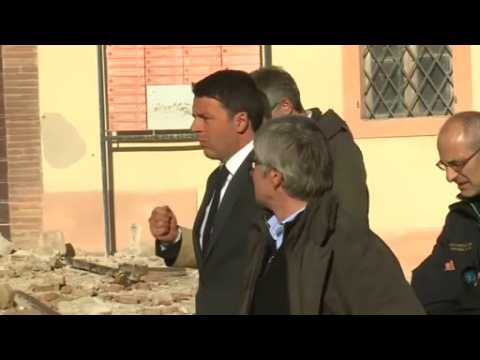 Italy's PM visits quake site