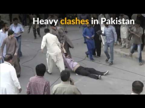 Fierce clashes rock Pakistani city