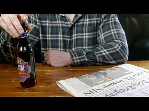 How to open a beer bottle with a newspaper