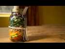 Quinoa, kale and red pepper jar salad