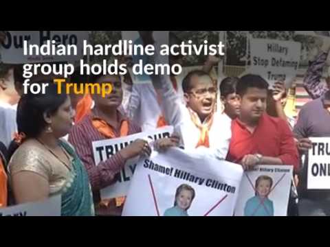 Hardline Indian activists rally for Trump