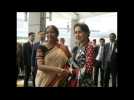 Myanmar’s Suu Kyi arrives in New Delhi for state visit