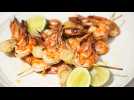 Prawns and scallops with chilli and lime