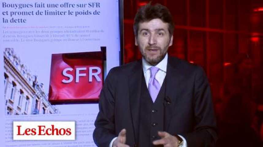 Illustration pour la vidéo Stéphane dubreuil : "La fusion SFR / Bouygtel pourrait aussi bénéficier à Free"