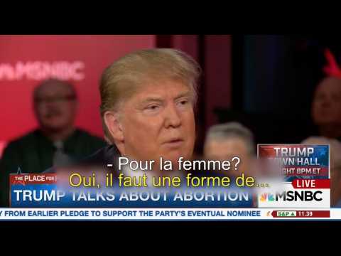 Trump veut "punir" les femmes qui avortent