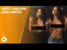 Kim K. and Emily Ratajkowski pose topless together